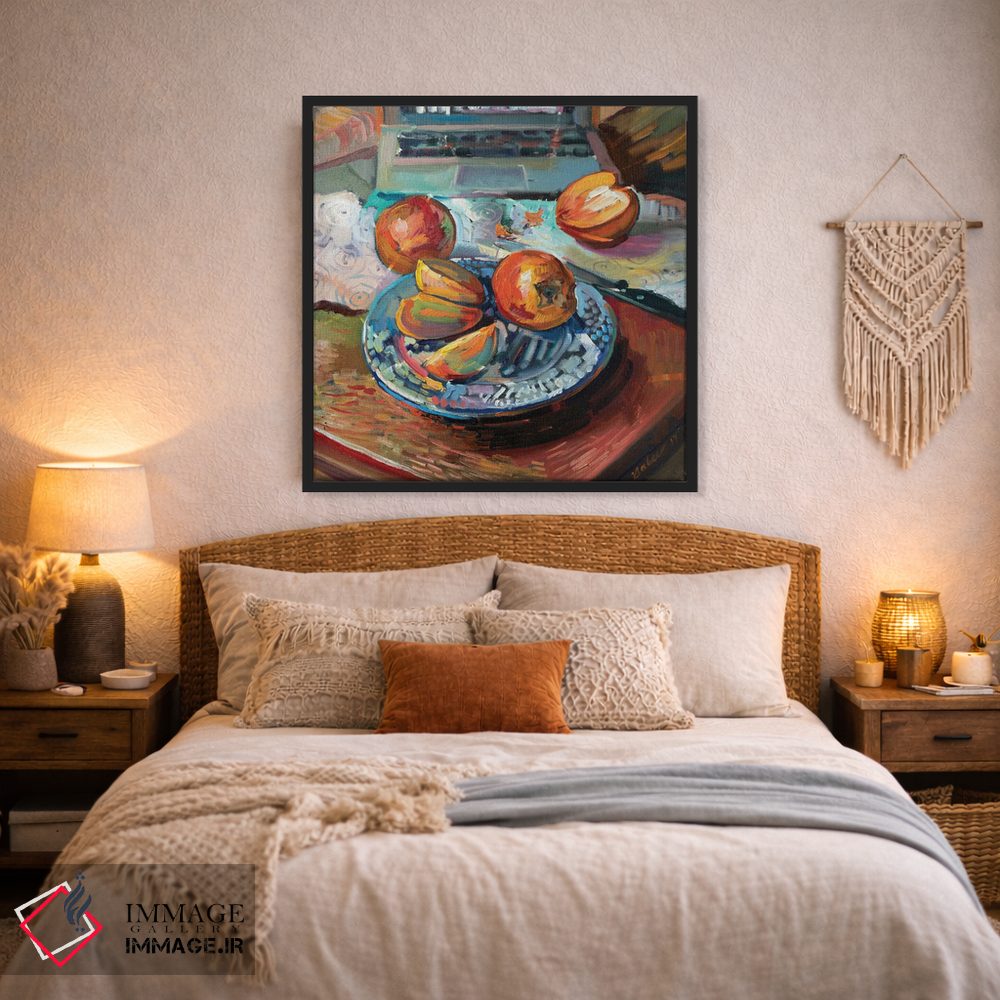 تابلو دکوراتیو طبیعت بی جان با خرمالو اثر کاتارینا والوا - D3B