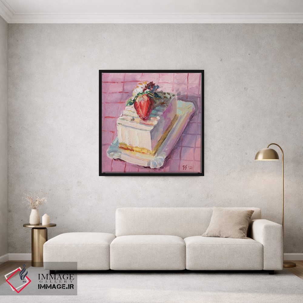 تابلو دکوراتیو پای توت فرنگی و پنیر خامه ای اثر کاتارینا والوا - D1B