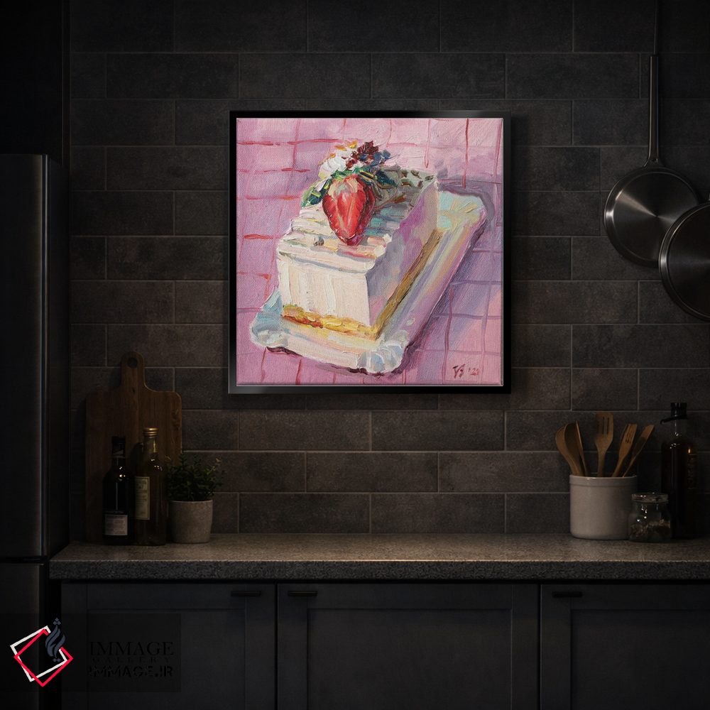 تابلو دکوراتیو پای توت فرنگی و پنیر خامه ای اثر کاتارینا والوا - D4B