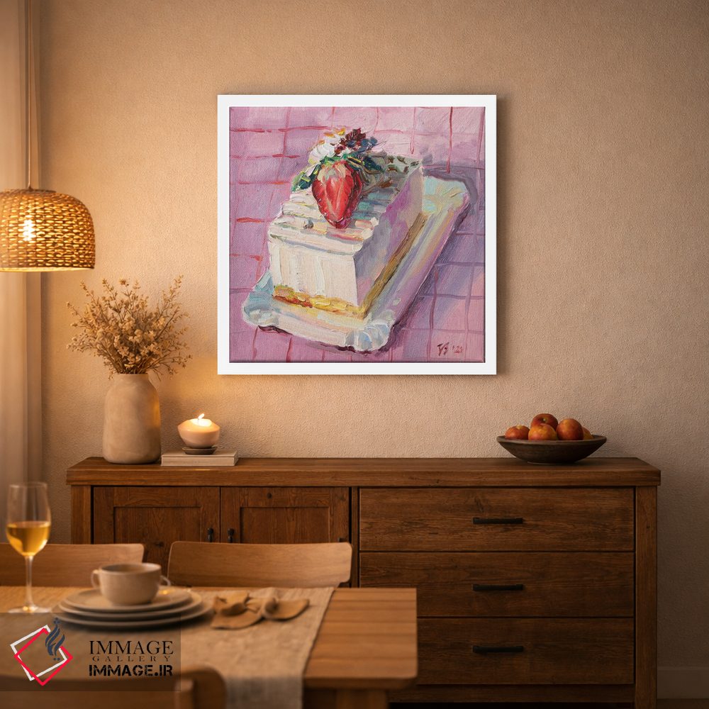 تابلو دکوراتیو پای توت فرنگی و پنیر خامه ای اثر کاتارینا والوا - D2W