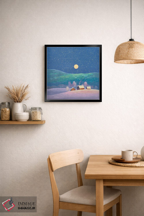 تابلو دکوراتیو شب زمستانی در کارپات اثر اندریی کووالیک - D4B