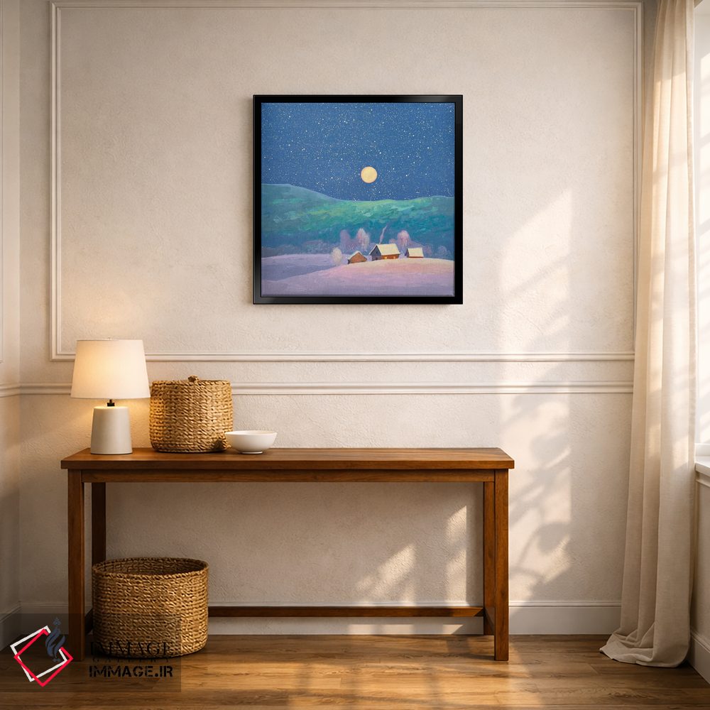تابلو دکوراتیو شب زمستانی در کارپات اثر اندریی کووالیک - D5B