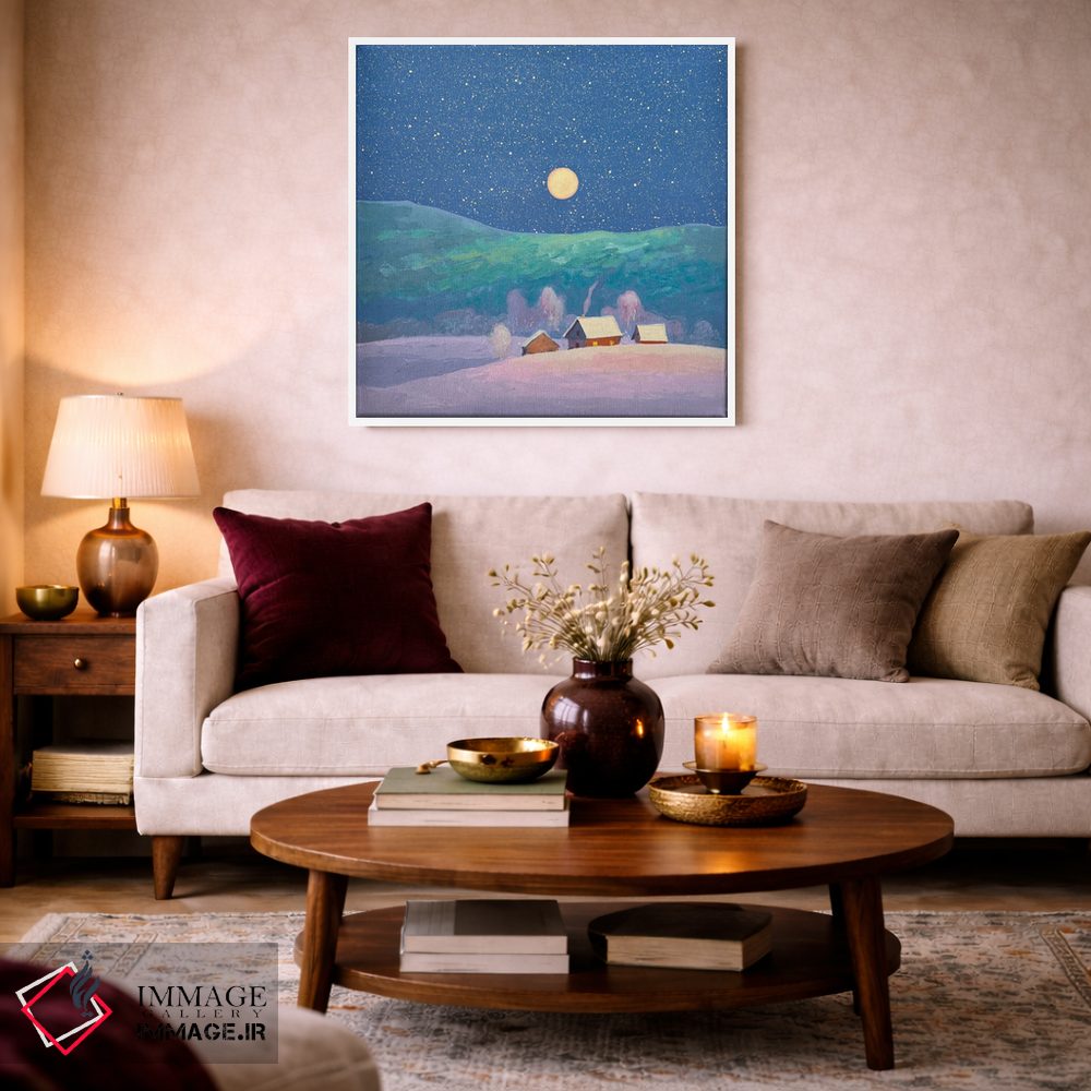 تابلو دکوراتیو شب زمستانی در کارپات اثر اندریی کووالیک - D3W