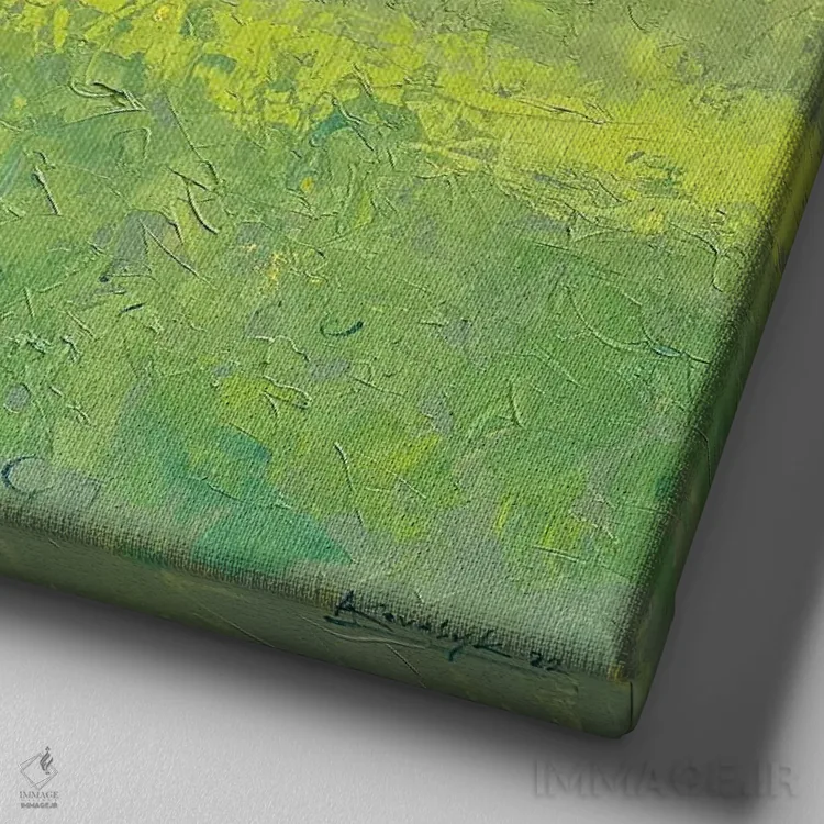 تابلو دکوراتیو بهار اثر اندریی کووالیک - نمای نزدیک بافت بوم