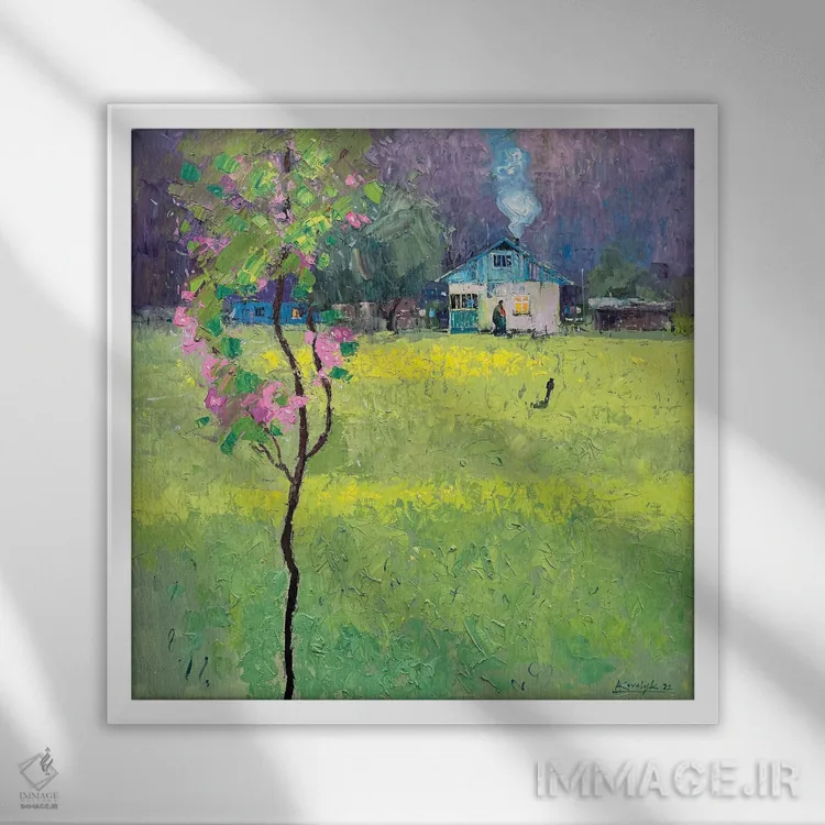 تابلو دکوراتیو بهار اثر اندریی کووالیک - نمای قابدار سفید