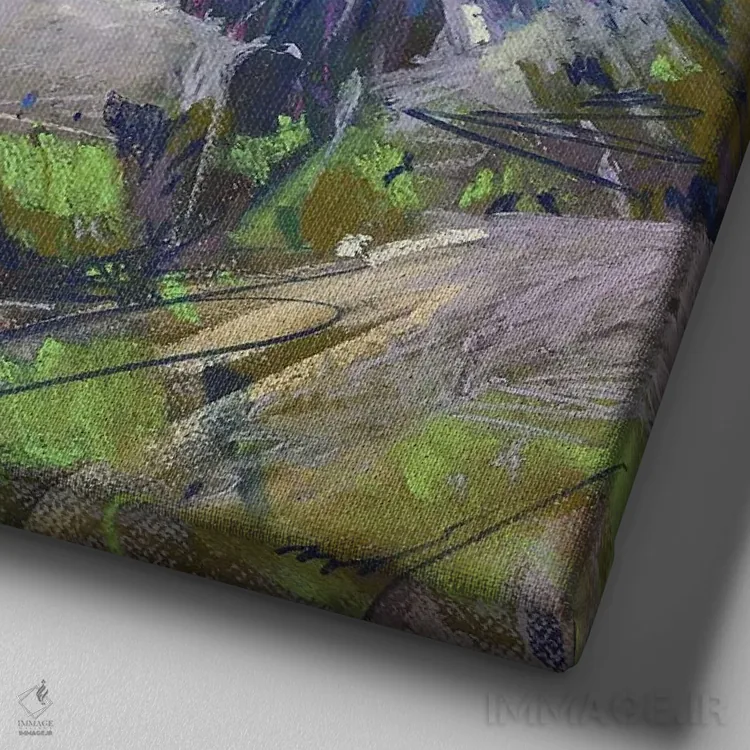 تابلو دکوراتیو کریمه اثر اندریی کووالیک - نمای نزدیک بافت بوم