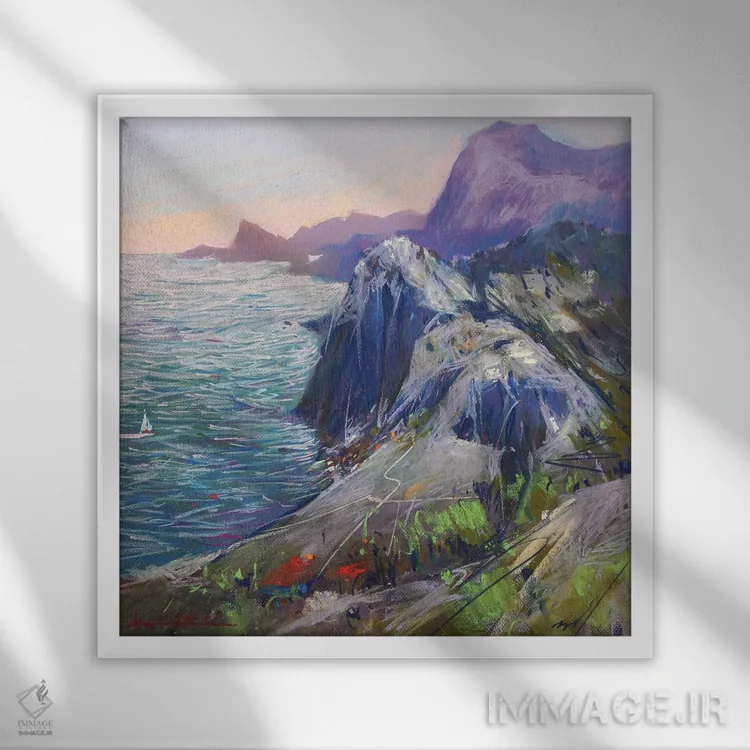 تابلو دکوراتیو کریمه اثر اندریی کووالیک - نمای قابدار سفید