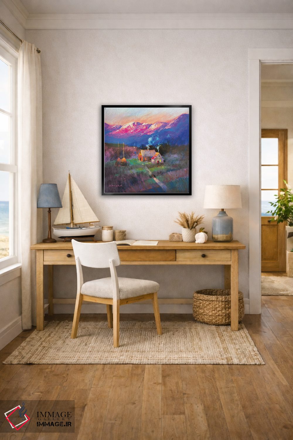 تابلو دکوراتیو طلوع آفتاب در کوه های کارپات اثر اندریی کووالیک - D4B