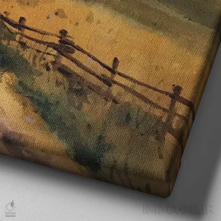 تابلو دکوراتیو مسیر در کارپات اثر اندریی کووالیک - نمای نزدیک بافت بوم