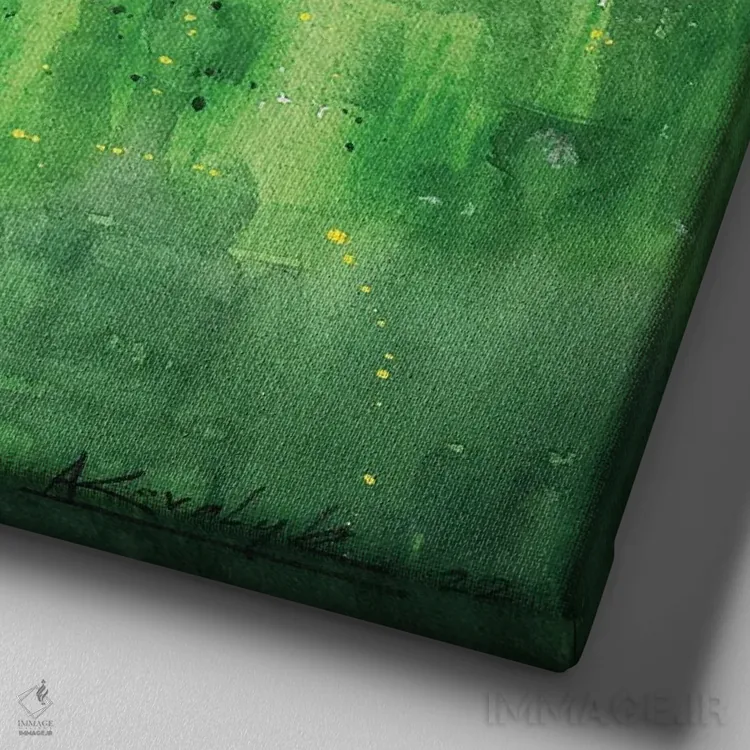 تابلو دکوراتیو بهار در کارپات اثر اندریی کووالیک - نمای نزدیک بافت بوم