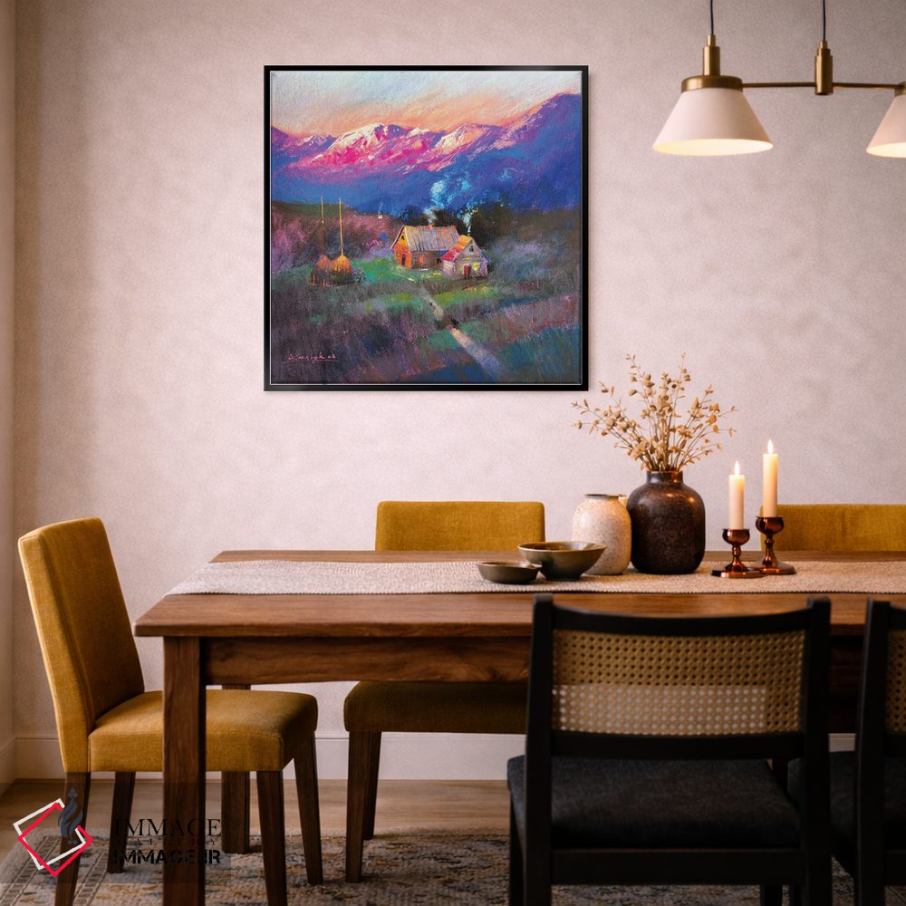 تابلو دکوراتیو طلوع آفتاب در کوه های کارپات اثر اندریی کووالیک - D6B