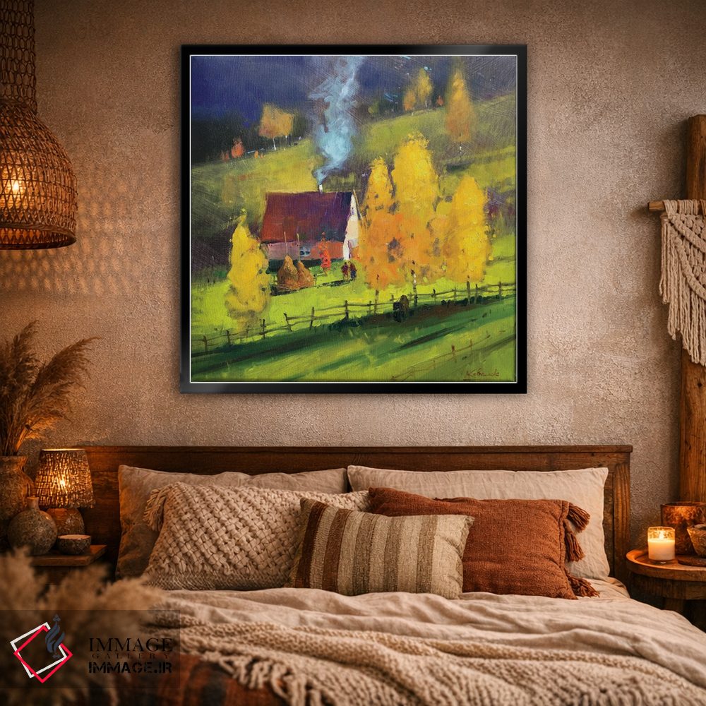 تابلو انتزاعی منظره پاییزی اثر اندریی کووالیک - D2B