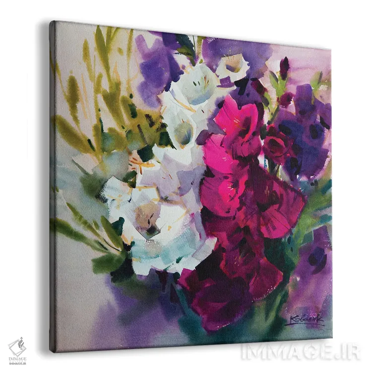 تابلو دکوراتیو گل های تابستانی اثر اندریی کووالیک - نمای پرسپکتیو محصول