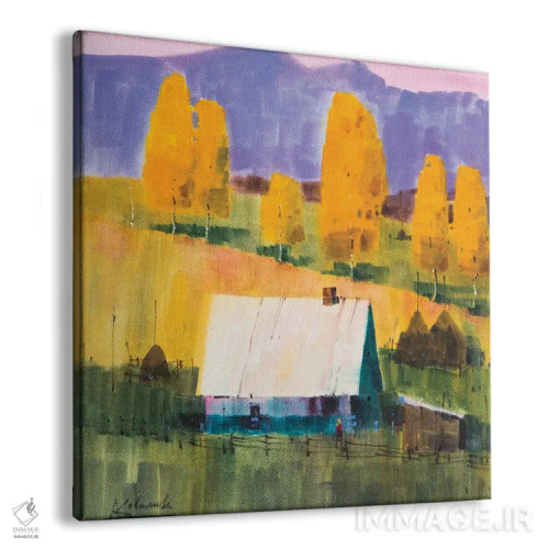 تابلو انتزاعی پاییز طلایی در کوه های کارپات اثر اندریی کووالیک - نمای پرسپکتیو محصول