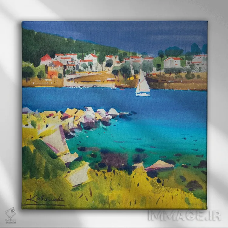 تابلو دکوراتیو یونان باشکوه اثر اندریی کووالیک - نمای روبهرو روی دیوار