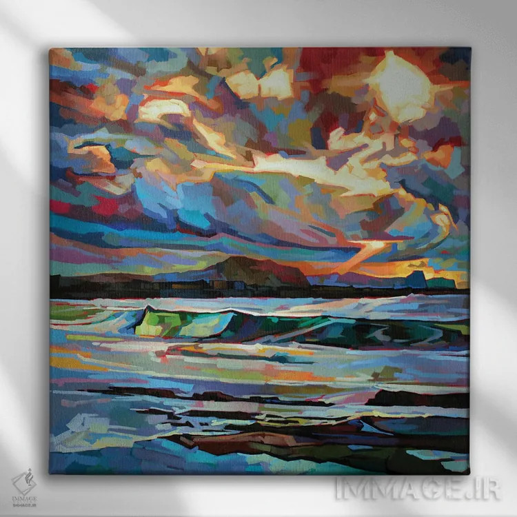 تابلو دکوراتیو ساحل اصلی، باندوران، طوفان برندن اثر کوین لاوری - نمای روبهرو روی دیوار