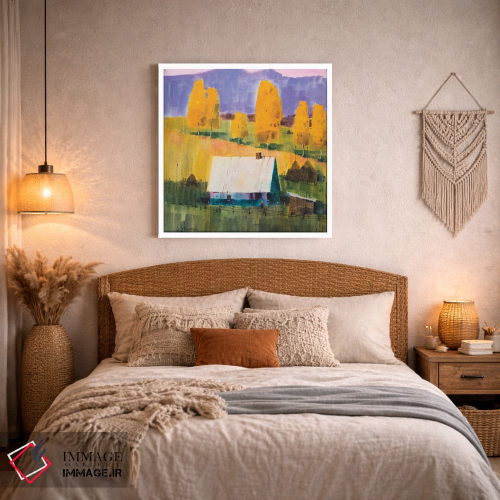 تابلو انتزاعی پاییز طلایی در کوه های کارپات اثر اندریی کووالیک - D1W