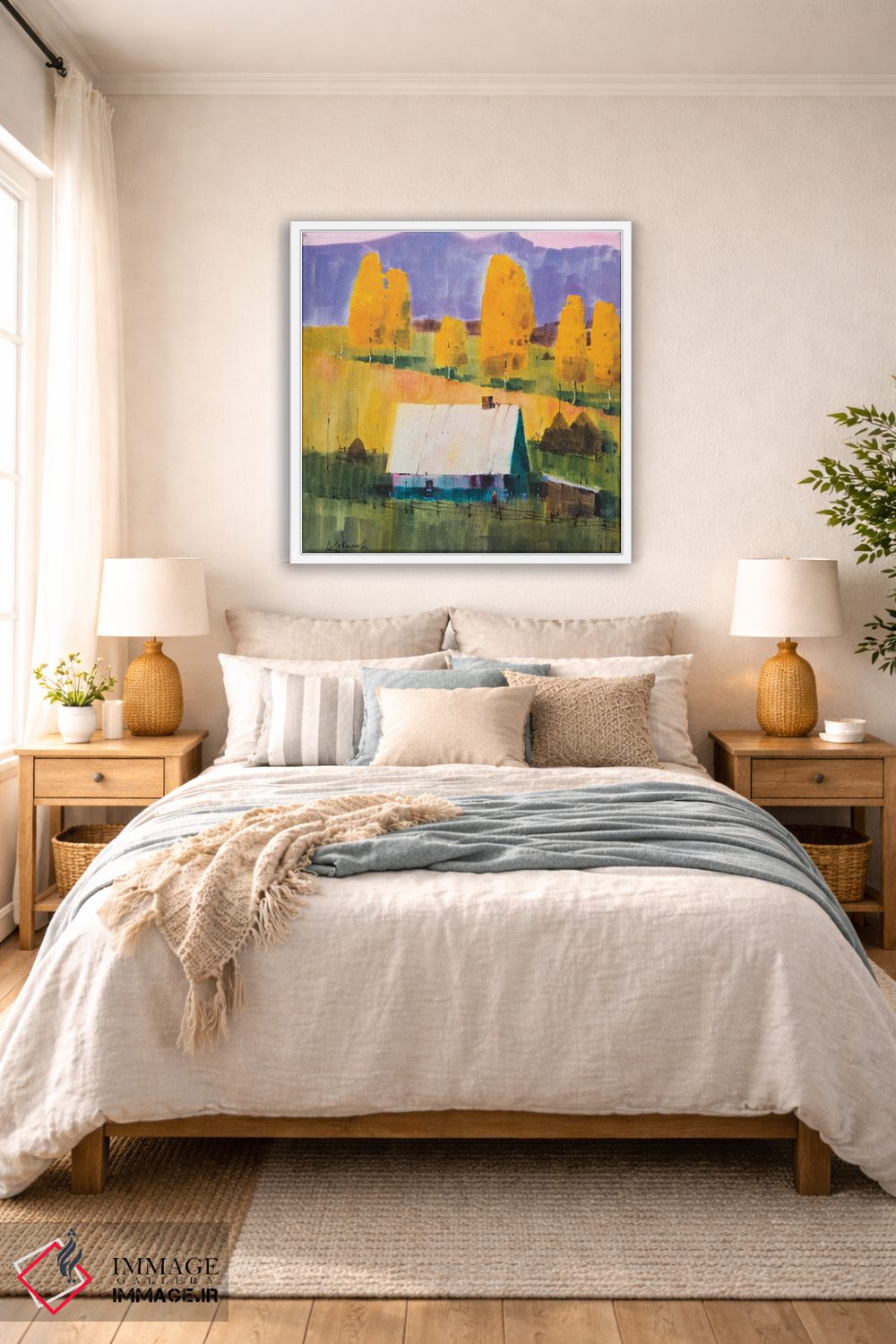 تابلو انتزاعی پاییز طلایی در کوه های کارپات اثر اندریی کووالیک - D4W