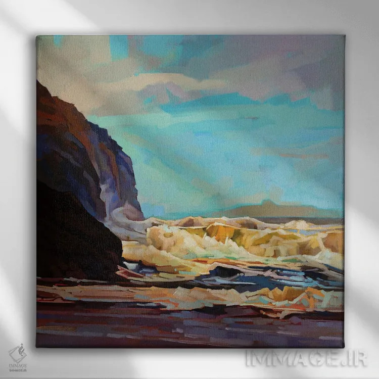 تابلو دکوراتیو شکاف ابرها در ساحل تولان اثر کوین لاوری - نمای روبهرو روی دیوار