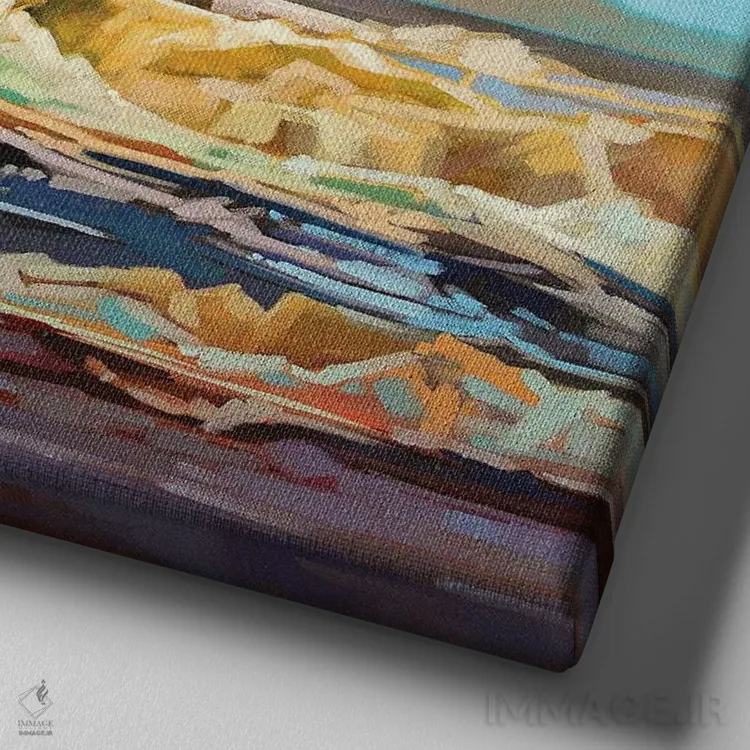 تابلو دکوراتیو شکاف ابرها در ساحل تولان اثر کوین لاوری - نمای نزدیک بافت بوم