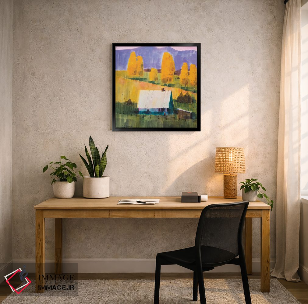 تابلو انتزاعی پاییز طلایی در کوه های کارپات اثر اندریی کووالیک - D6B