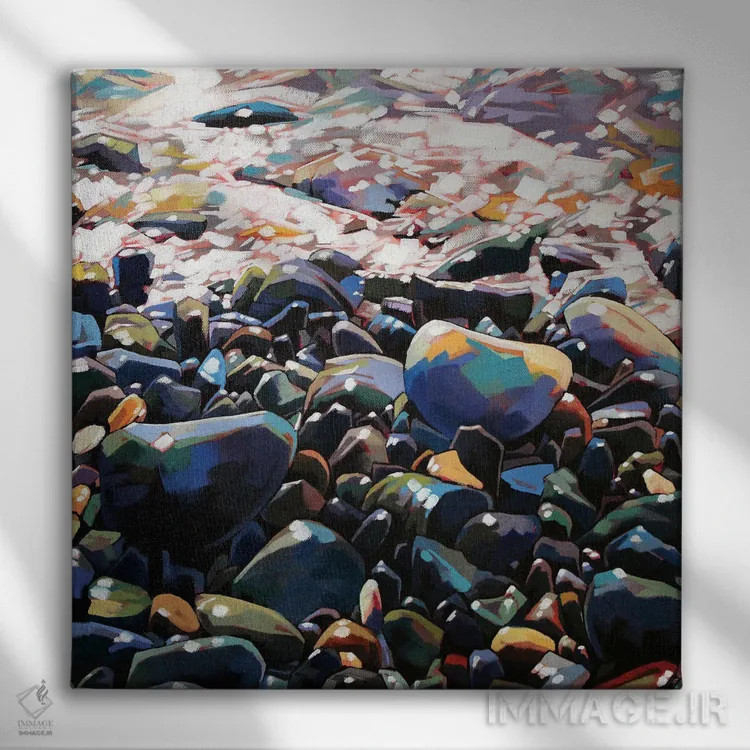 تابلو دکوراتیو سنگریزه ها ۲ اثر کوین لاوری - نمای روبهرو روی دیوار