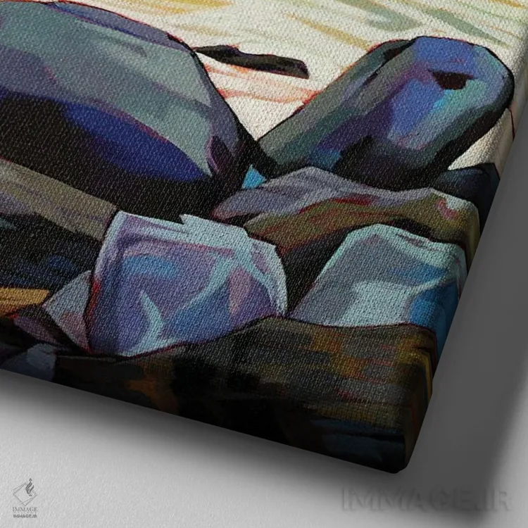 تابلو دکوراتیو فانور بگ اثر کوین لاوری - نمای نزدیک بافت بوم