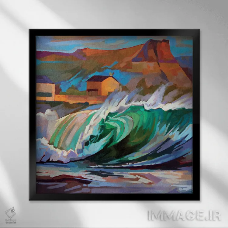 تابلو دکوراتیو ساحل اصلی، باندوران اثر کوین لاوری - نمای قابدار مشکی