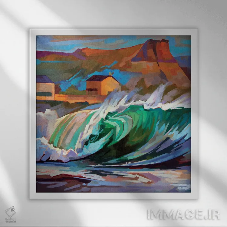 تابلو دکوراتیو ساحل اصلی، باندوران اثر کوین لاوری - نمای قابدار سفید