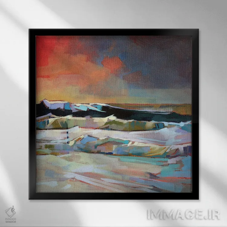 تابلو دکوراتیو نزدیک مالاگمور، طوفان النور اثر کوین لاوری - نمای قابدار مشکی