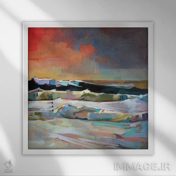 تابلو دکوراتیو نزدیک مالاگمور، طوفان النور اثر کوین لاوری - نمای قابدار سفید