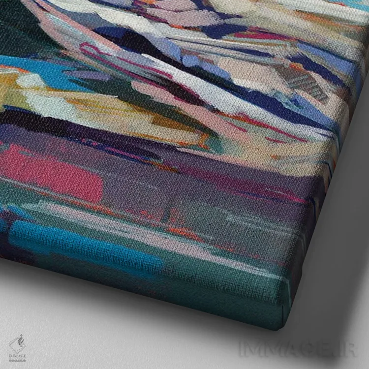 تابلو دکوراتیو ساحل اصلی، باندوران، طوفان سیارا اثر کوین لاوری - نمای نزدیک بافت بوم