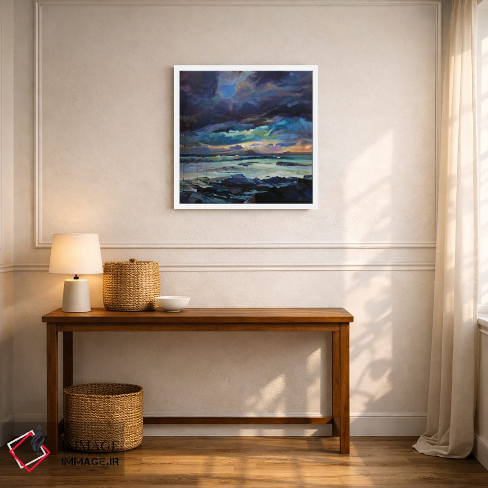 تابلو دکوراتیو خلیج پری دریایی، طوفان فیون اثر کوین لاوری - D6W