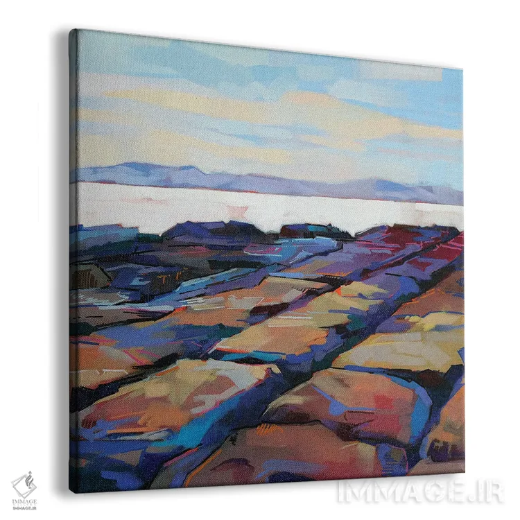 تابلو دکوراتیو صخره ها در پامپا ۴ اثر کوین لاوری - نمای پرسپکتیو محصول