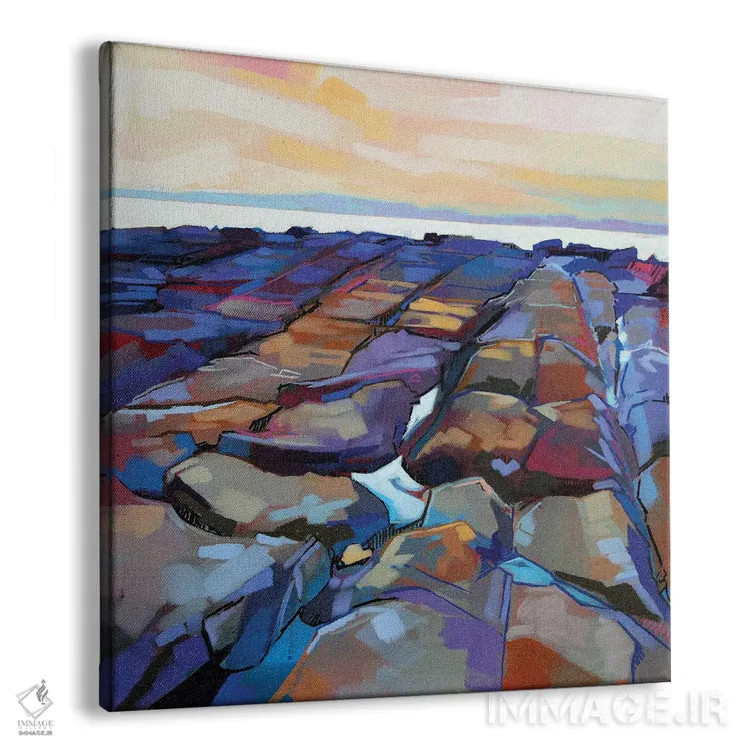 تابلو دکوراتیو صخره ها در پامپا ۵ اثر کوین لاوری - نمای پرسپکتیو محصول