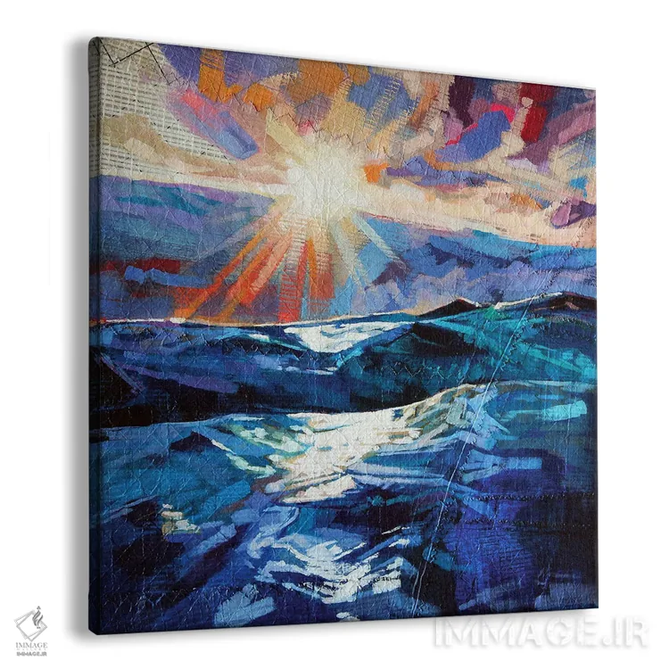 تابلو دکوراتیو دریای طوفانی در تولان اثر کوین لاوری - نمای پرسپکتیو محصول