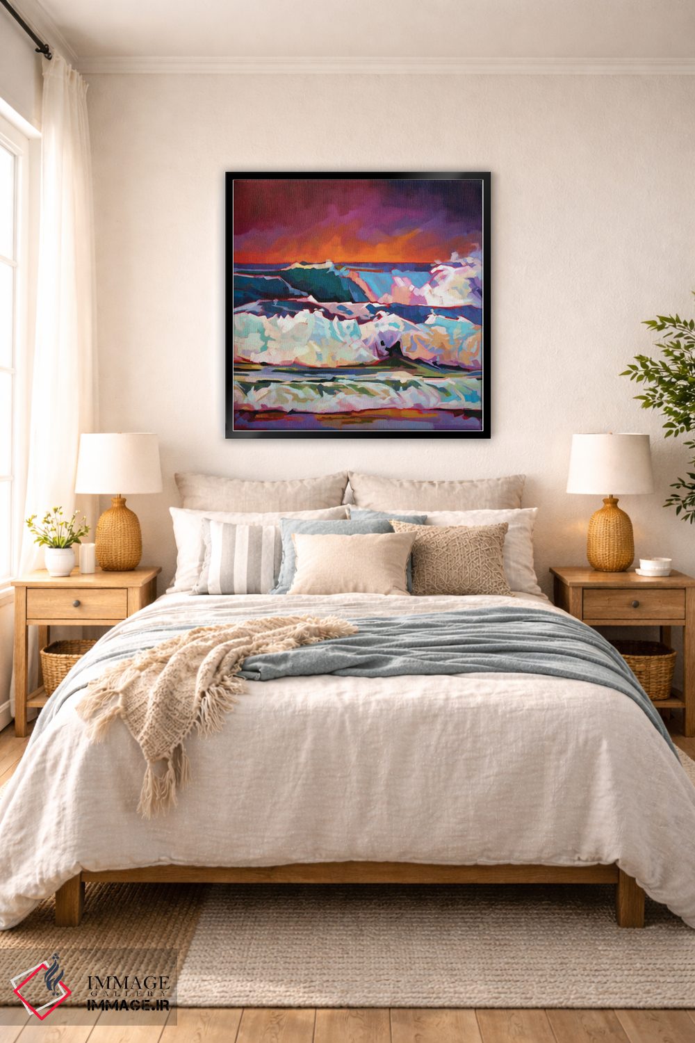 تابلو دکوراتیو آسمان قرمز در فانور اثر کوین لاوری - D6B