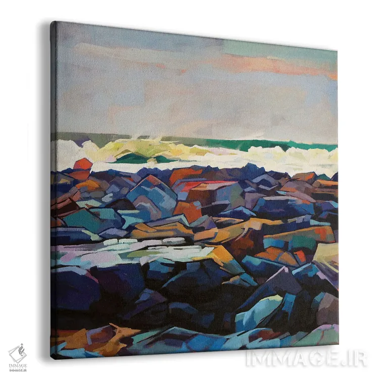 تابلو دکوراتیو خط ساحلی تولاگان، طوفان اما اثر کوین لاوری - نمای پرسپکتیو محصول