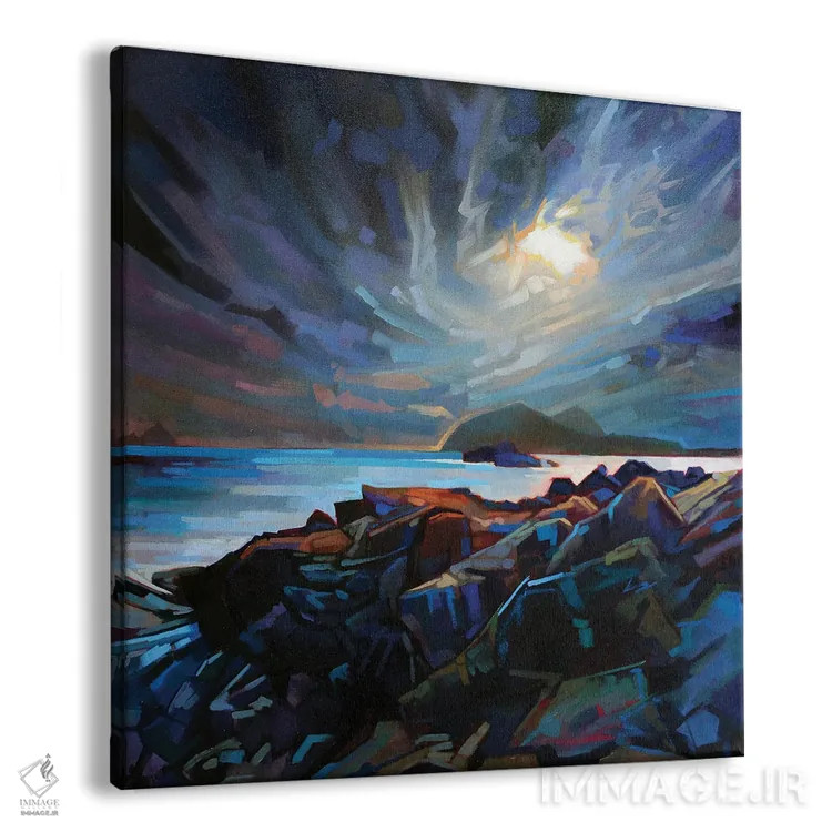 تابلو دکوراتیو به سوی جزایر بلاسکت اثر کوین لاوری - نمای پرسپکتیو محصول