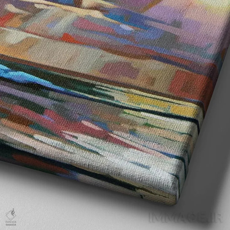 تابلو دکوراتیو به سوی مالاگمور اثر کوین لاوری - نمای نزدیک بافت بوم