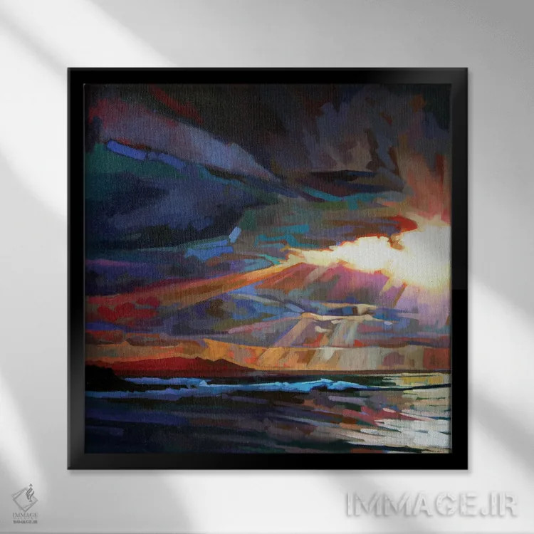 تابلو دکوراتیو به سوی مالاگمور اثر کوین لاوری - نمای قابدار مشکی