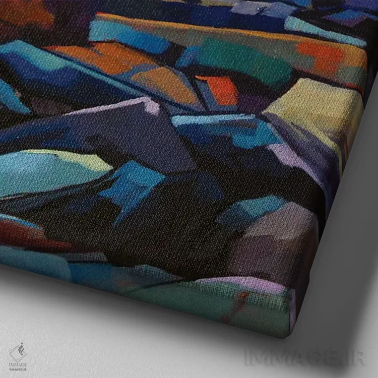 تابلو دکوراتیو خط ساحلی تولاگان، طوفان اما اثر کوین لاوری - نمای نزدیک بافت بوم