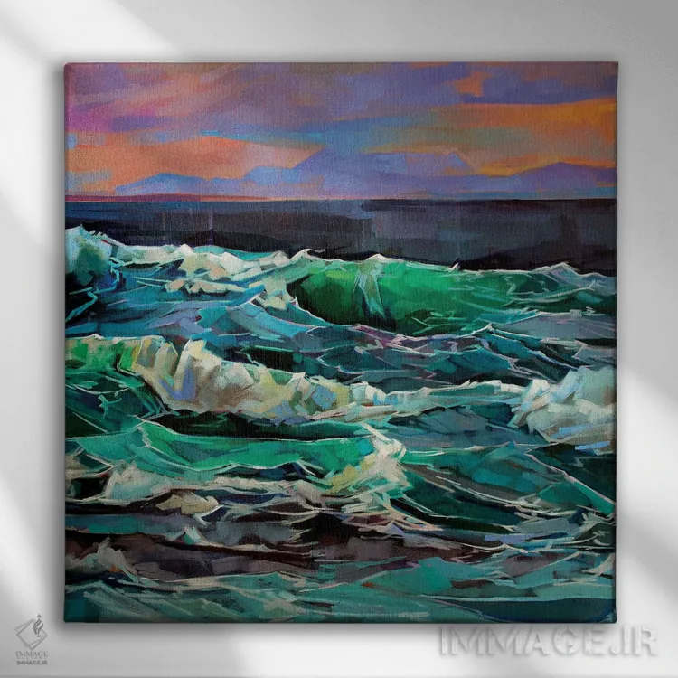 تابلو دکوراتیو کریوی، طوفان اما ۲ اثر کوین لاوری - نمای روبهرو روی دیوار