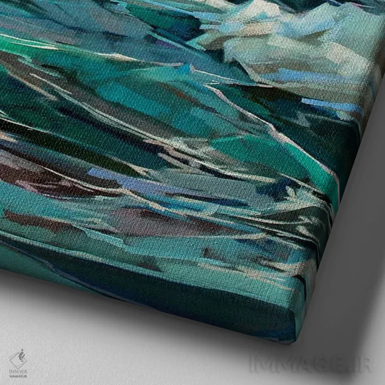 تابلو دکوراتیو کریوی، طوفان اما ۲ اثر کوین لاوری - نمای نزدیک بافت بوم