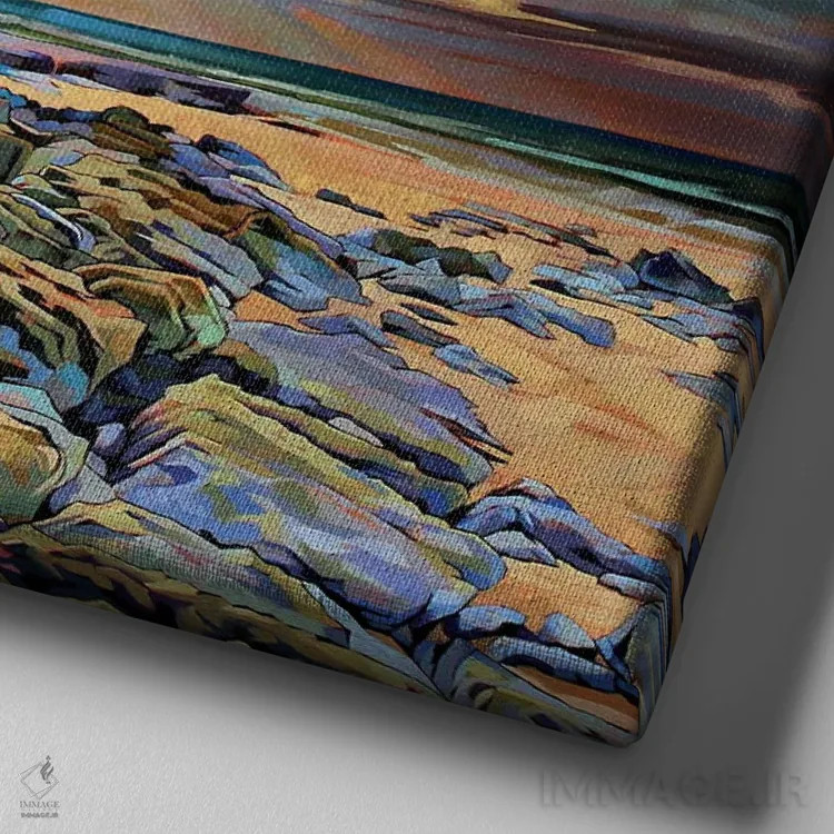 تابلو دکوراتیو نگاه به جنوب از فانور اثر کوین لاوری - نمای نزدیک بافت بوم