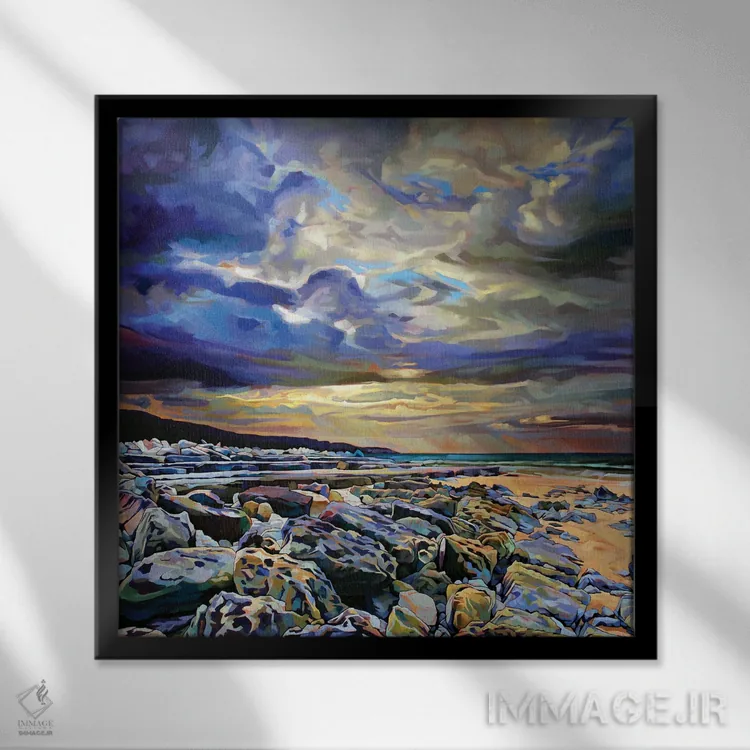 تابلو دکوراتیو نگاه به جنوب از فانور اثر کوین لاوری - نمای قابدار مشکی