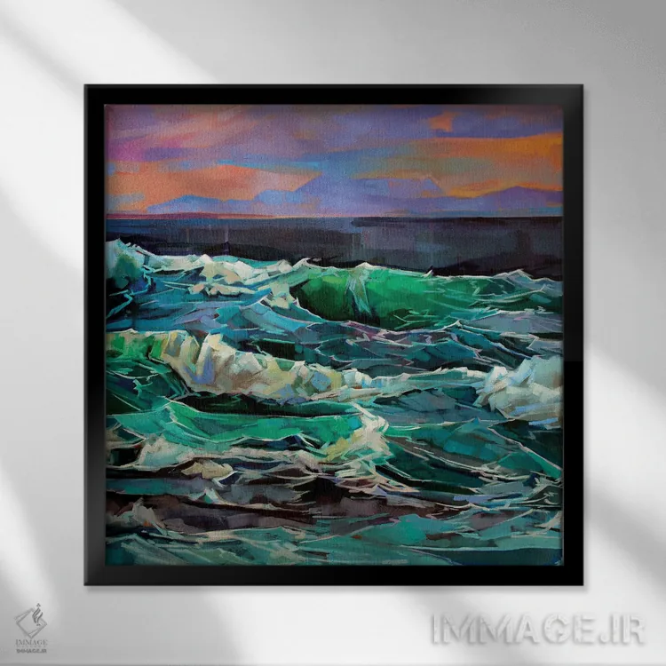 تابلو دکوراتیو کریوی، طوفان اما ۲ اثر کوین لاوری - نمای قابدار مشکی