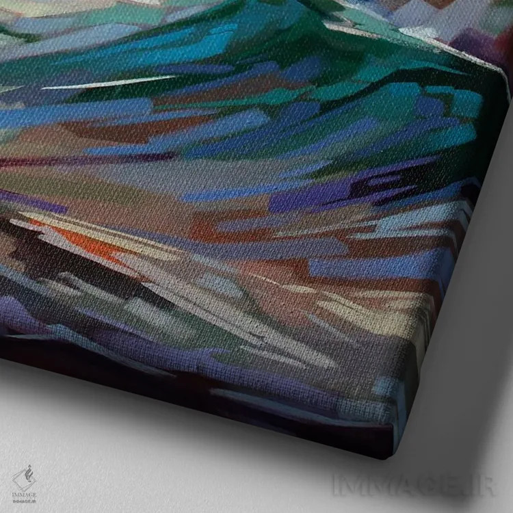 تابلو دکوراتیو ساحل اصلی، باندوران ۲ اثر کوین لاوری - نمای نزدیک بافت بوم