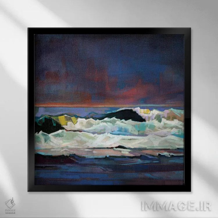 تابلو دکوراتیو زمستان در لیتریم ۳ اثر کوین لاوری - نمای قابدار مشکی