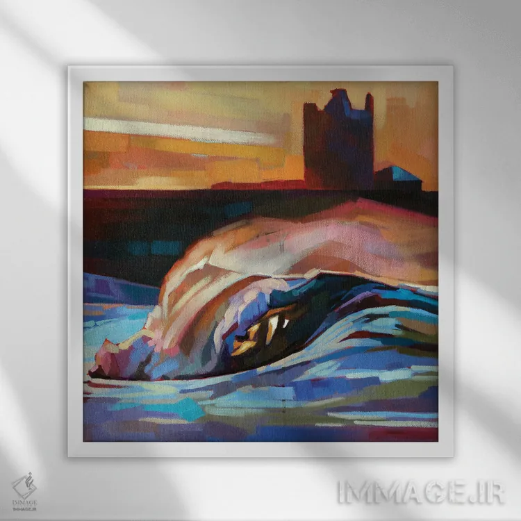 تابلو دکوراتیو ایسکی چپ اثر کوین لاوری - نمای قابدار سفید